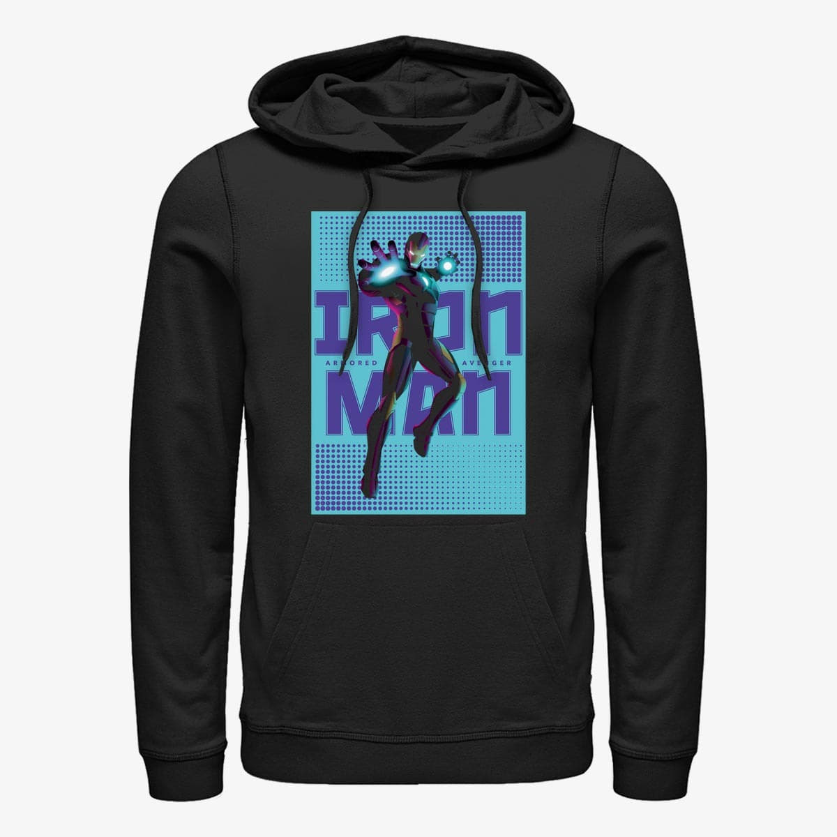 Kapuutsikud ja kampsunid Merch Marvel Avengers Classic - Halftone Iron Man Unisex Hoodie Black