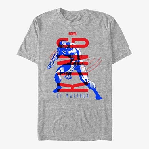 Póló Merch Marvel - Panther Blue Unisex T-Shirt Heather Grey