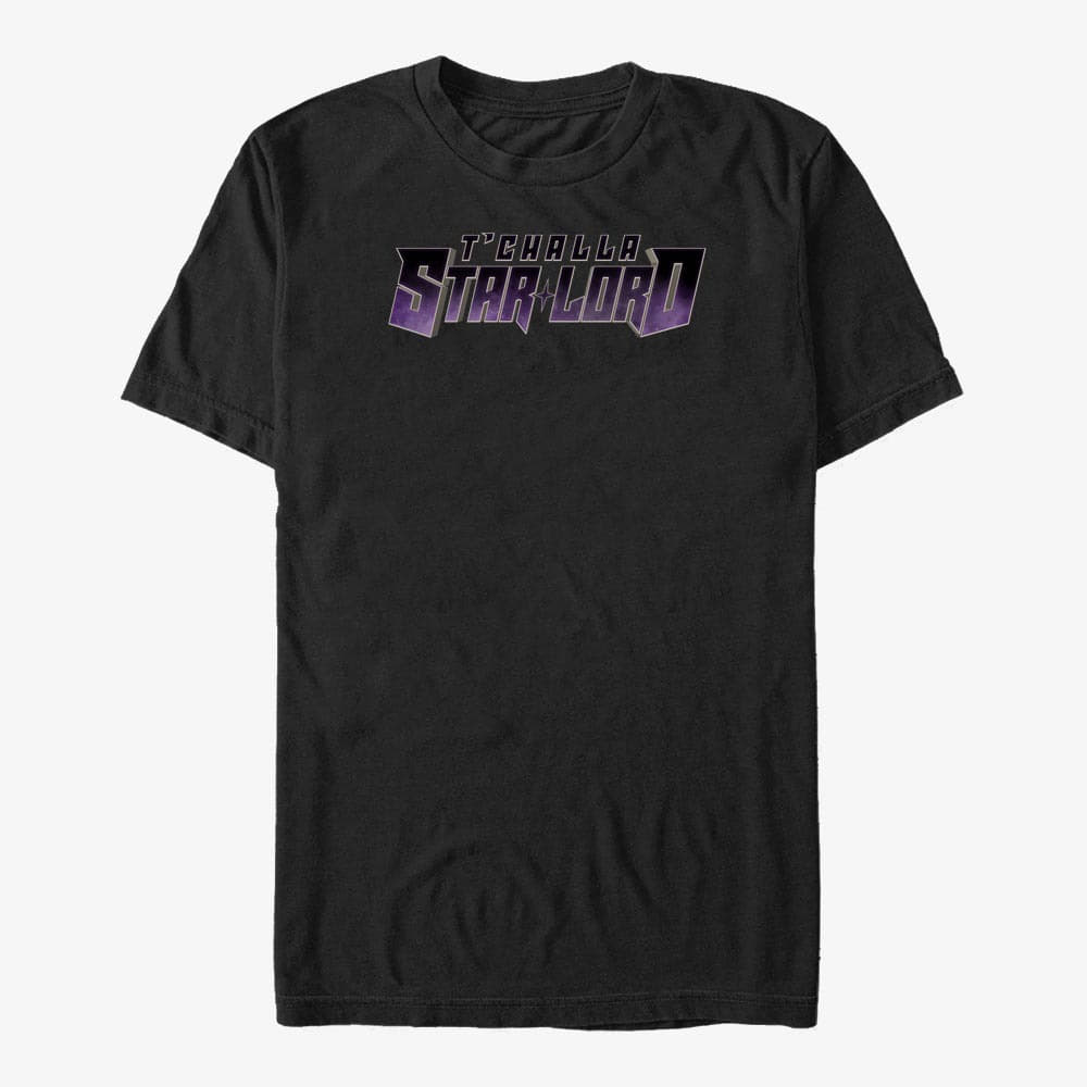 T-särgid Merch Marvel What If...? - TChalla Star Lord Unisex T-Shirt Black