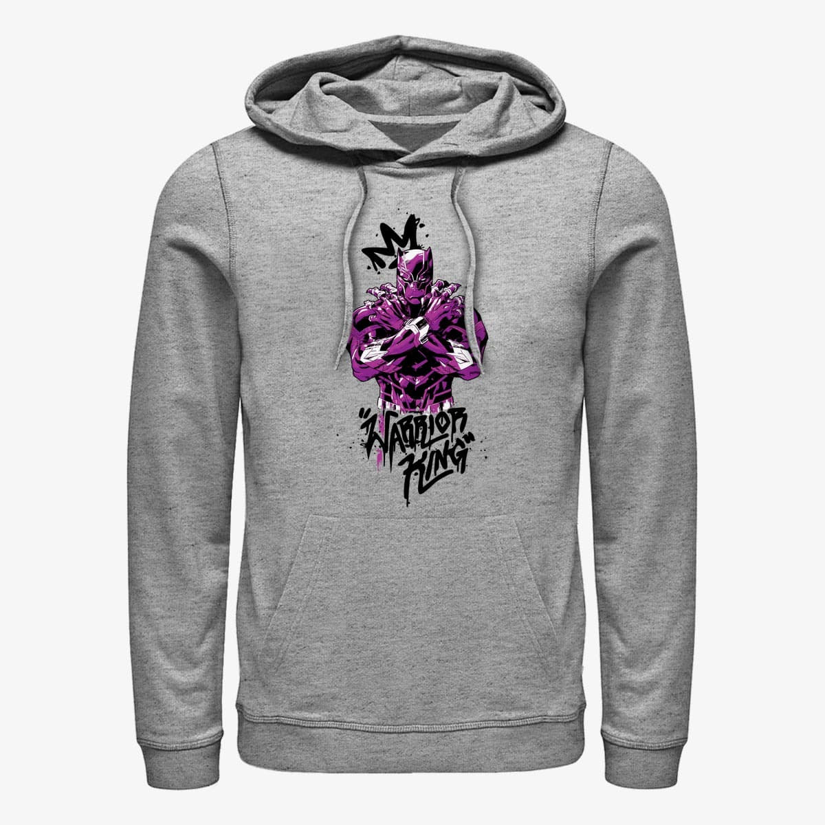 Kapuutsikud ja kampsunid Merch Marvel Avengers Classic - Purple King Unisex Hoodie Heather Grey