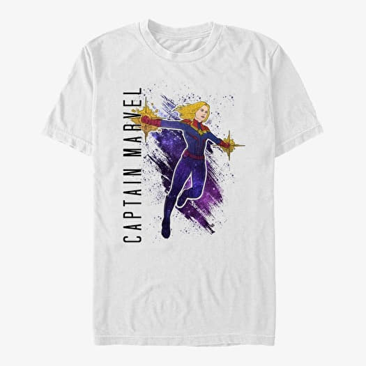 Póló Merch Marvel Avengers: Endgame - Captain Marvel Painted Unisex T-Shirt White