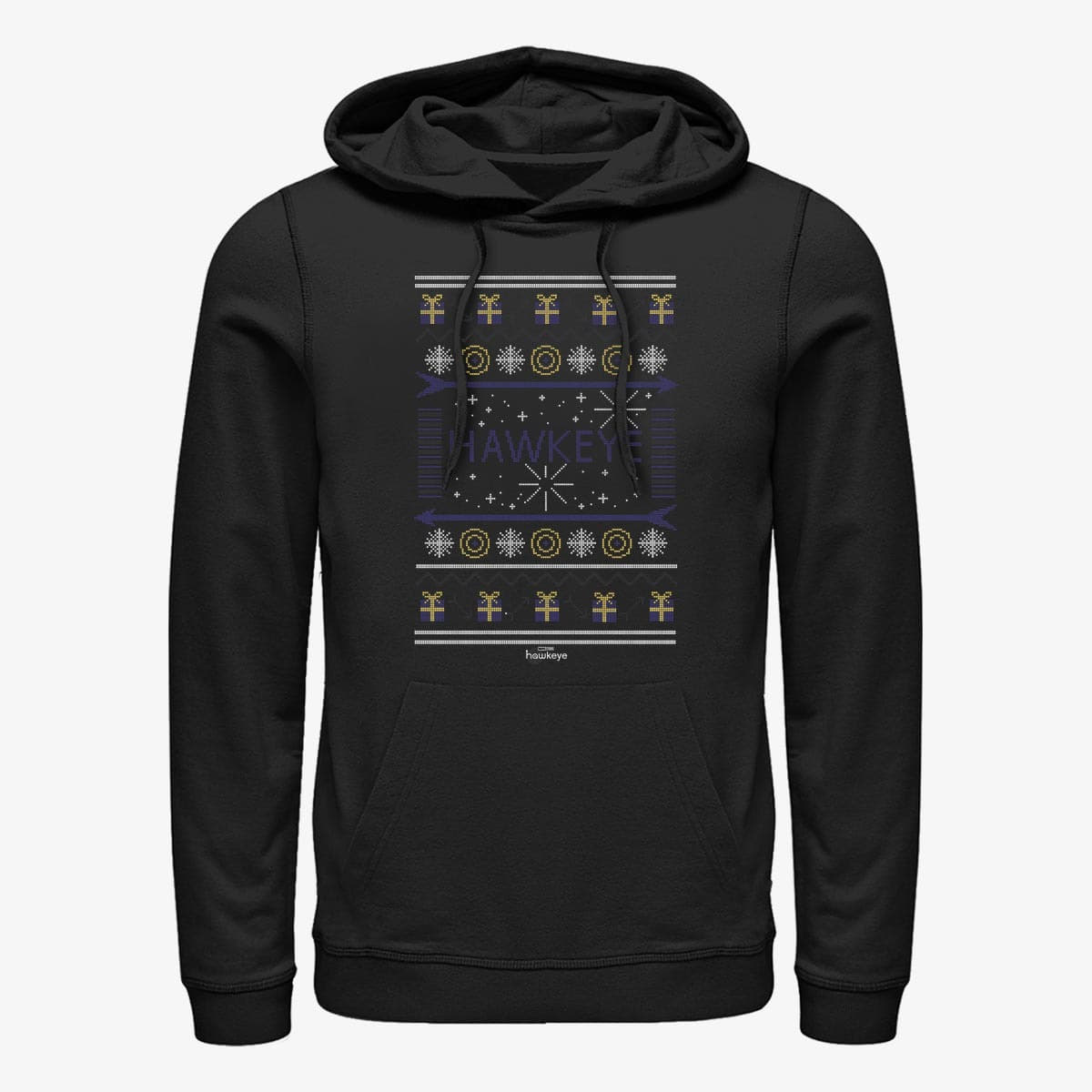 Mikiny Merch Marvel Hawkeye - Hawkeye Christmas Sweater Unisex Hoodie Black
