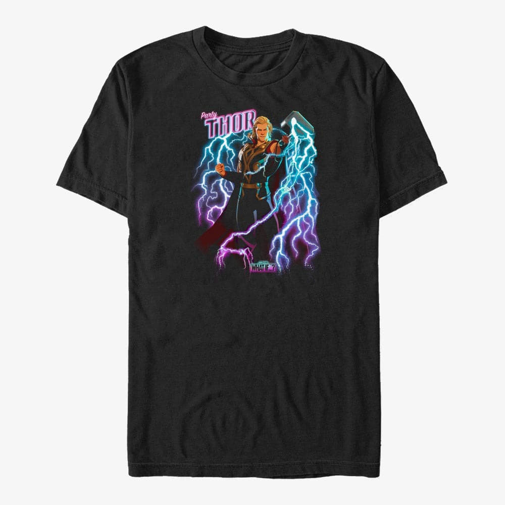 T-Shirts Merch Marvel What If...? - Here To Party Unisex T-Shirt Black