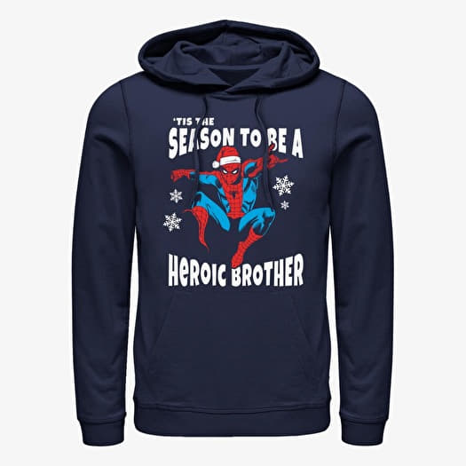 Sweatshirt Merch Marvel Spider-Man Classic - Heroic Brother Unisex Hoodie Navy Blue