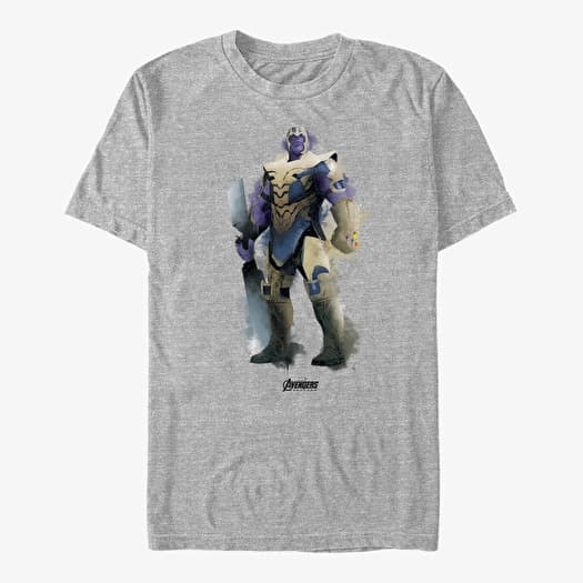T-shirt Merch Marvel Avengers: Endgame - Thanos Paint Unisex T-Shirt Heather Grey