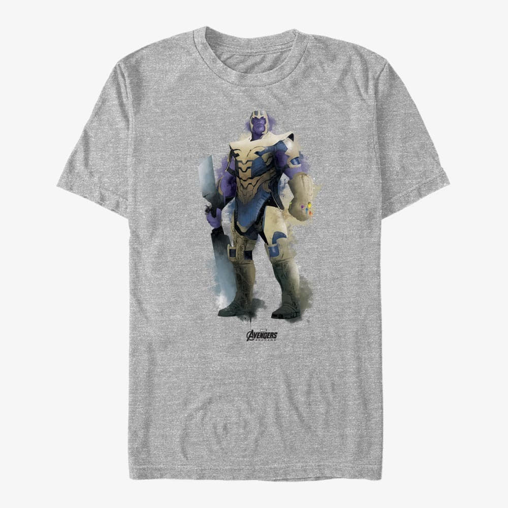 T-shirts Merch Marvel Avengers: Endgame - Thanos Paint Unisex T-Shirt Heather Grey