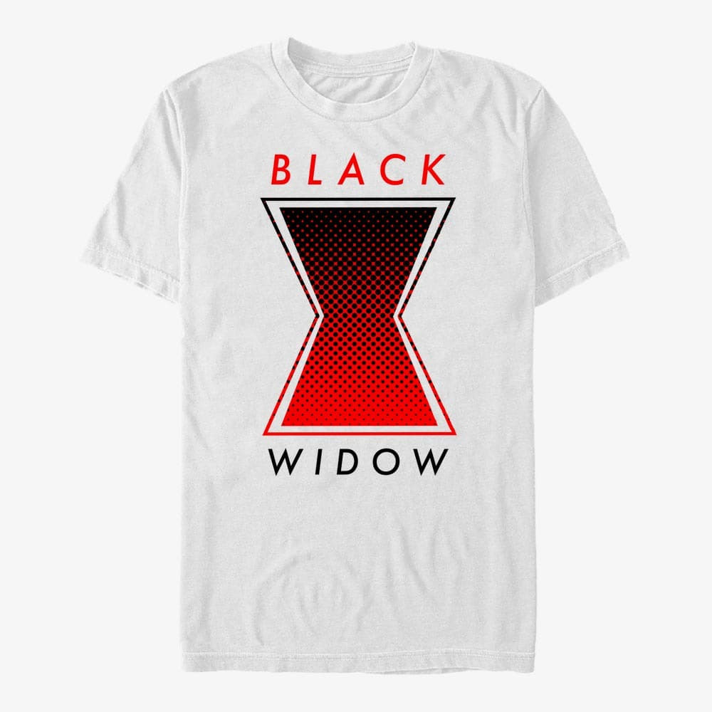 T-shirts Merch Marvel Black Widow: Movie - Haftone Symbol Unisex T-Shirt White