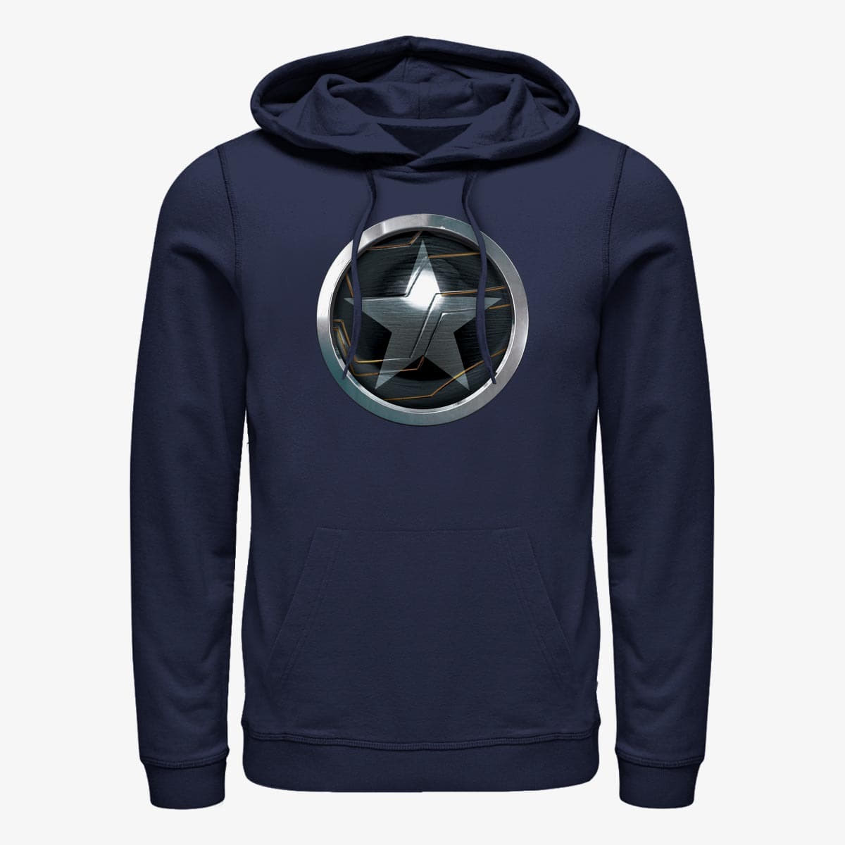 Mikiny Merch Marvel The Falcon and the Winter Soldier - Soldier Logo Unisex Hoodie Navy Blue