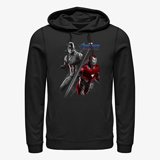 Merch Marvel Avengers: Endgame - Cap Ironman Unisex Hoodie Black