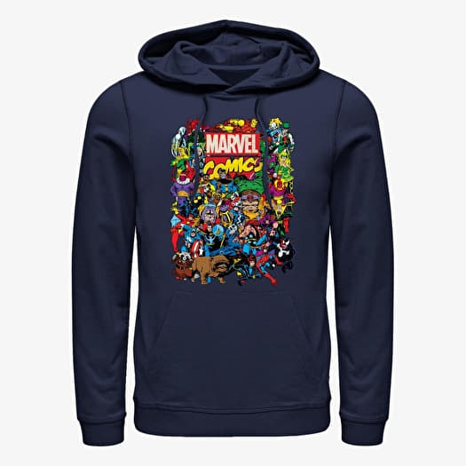 Hoodies and sweatshirts Merch Marvel Avengers Classic Entire Cast Unisex Hoodie Navy Blue Queens