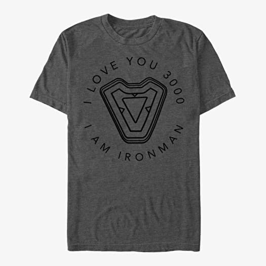 T-shirt Merch Marvel Avengers: Endgame - Ironmans Heart Unisex T-Shirt Dark Heather Grey