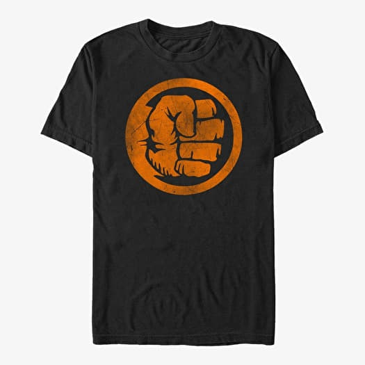 Tricou Merch Marvel Avengers Classic - Hulk Orange Unisex T-Shirt Black