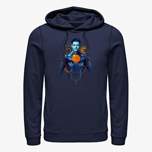 Sweatshirt Merch Marvel: Eternals - Ikaris Orange Unisex Hoodie Navy Blue