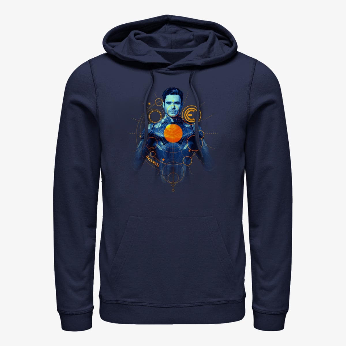 Mikiny Merch Marvel: Eternals - Ikaris Orange Unisex Hoodie Navy Blue