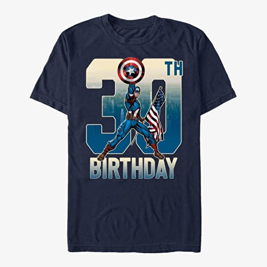 T-shirt Merch Marvel Avengers Classic - Capt America 30th Bday Unisex T-Shirt Navy Blue