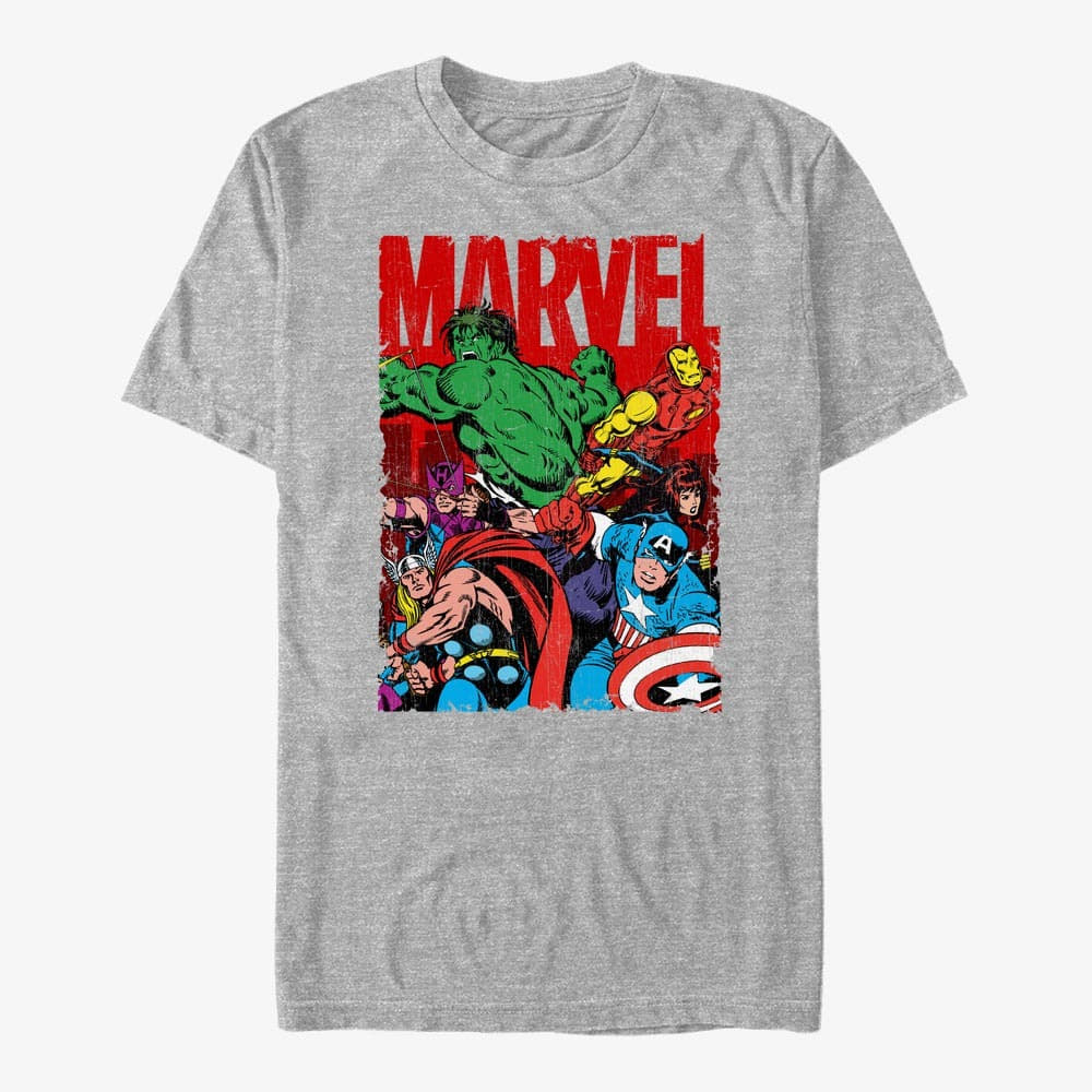 T-shirts Merch Marvel Avengers Classic - Team Work Unisex T-Shirt Heather Grey