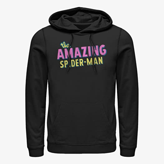 Sweatshirt Merch Marvel Spider-Man Classic - Retro Logo Unisex Hoodie Black