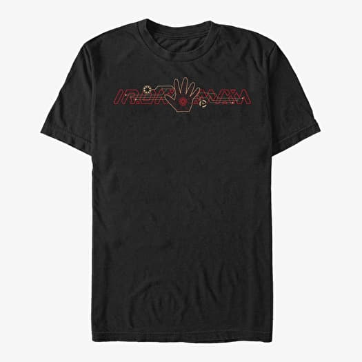 T-shirt Merch Marvel - Tech Iron Text Unisex T-Shirt Black