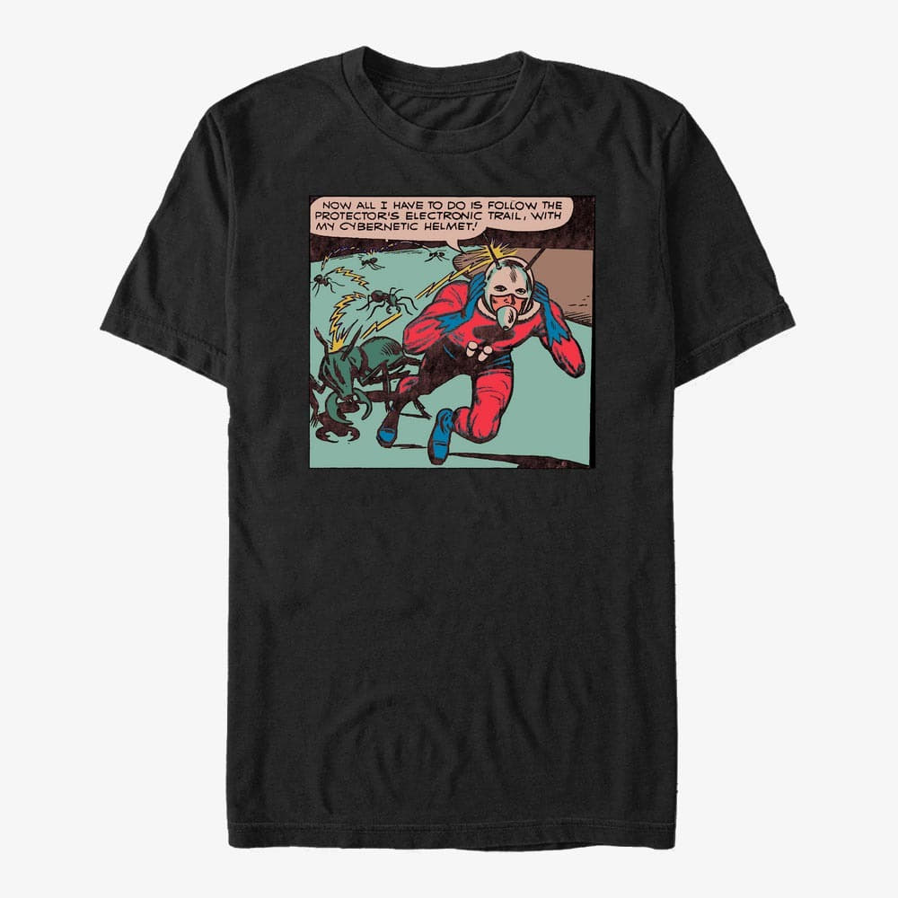 Trička Merch Marvel Avengers Classic - Ant Electronic Unisex T-Shirt Black