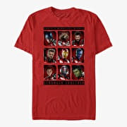 Merch Marvel Avengers: Endgame - Mightiest Heroes Stack Unisex T-Shirt Red