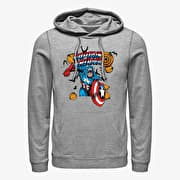 Merch Marvel Avengers Classic - Captain Pumpkins Unisex Hoodie Heather Grey
