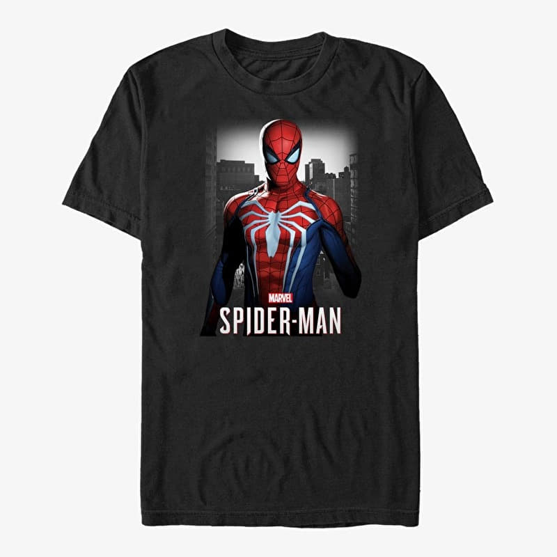 Merch Marvel - White Spider Unisex T-Shirt Black