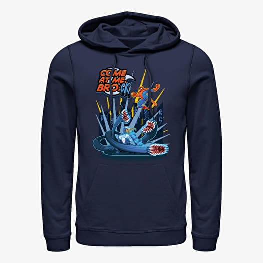 Sweatshirt Merch Marvel Spider-Man Classic - Come At Me Brock Unisex Hoodie Navy Blue