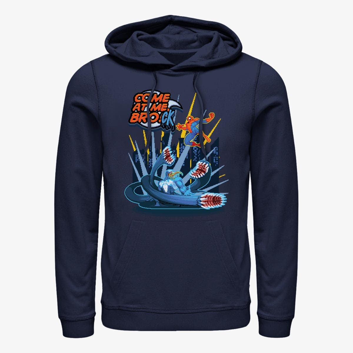 Толстовки та реглани Merch Marvel Spider-Man Classic - Come At Me Brock Unisex Hoodie Navy Blue