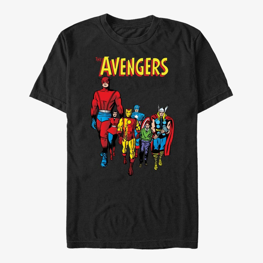 Tricouri  Merch Marvel Avengers Classic - OG Avegngers Unisex T-Shirt Black