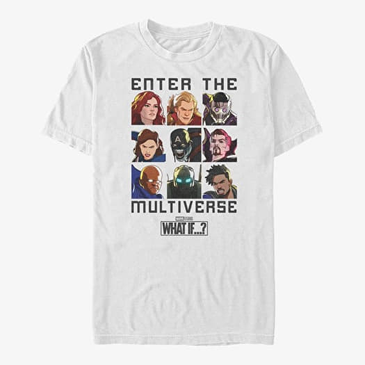 Tricou Merch Marvel What If...? - Enter The Multiverse Unisex T-Shirt White