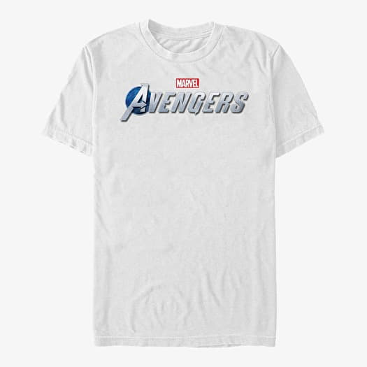 T-shirt Merch Marvel Avengers Classic - Avengers Game Brick Logo Unisex T-Shirt White