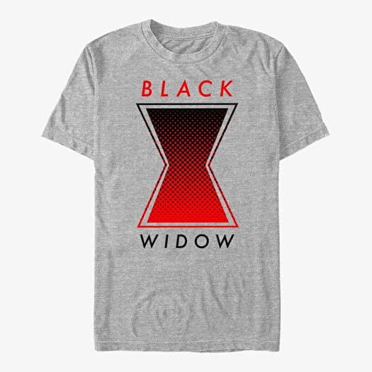 T-shirt Merch Marvel Black Widow: Movie - Haftone Symbol Unisex T-Shirt Heather Grey