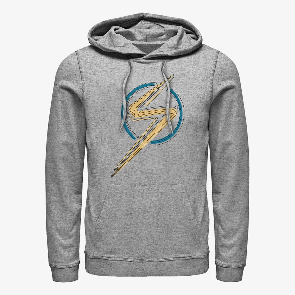 Sweatshirts Merch Ms. Marvel - Ms. Marvel Badge Unisex Hoodie Heather Grey