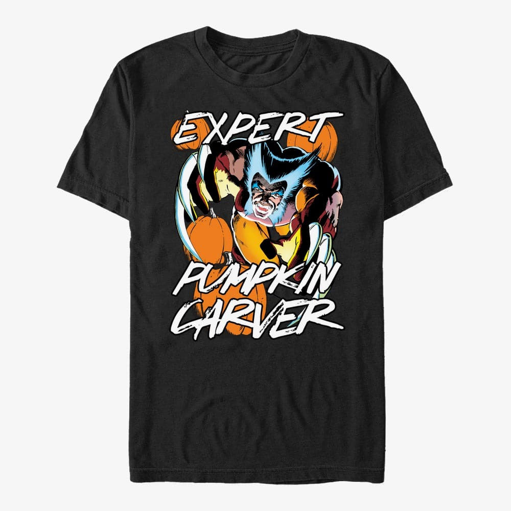 Pólók Merch Marvel X-Men - Pumpkin Carver Unisex T-Shirt Black