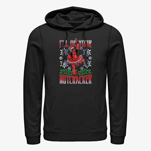 Džemperis Merch Marvel Deadpool - Deadpool Nutcracker Unisex Hoodie Black