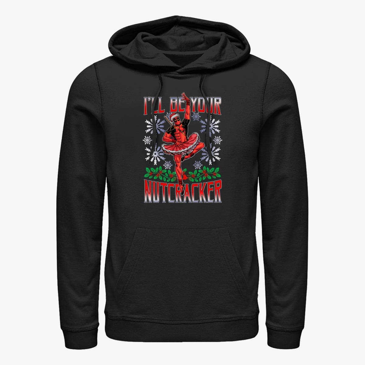 Толстовки та реглани Merch Marvel Deadpool - Deadpool Nutcracker Unisex Hoodie Black