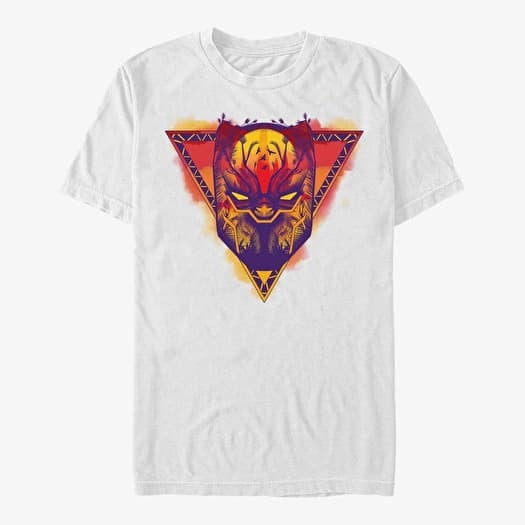 Póló Merch Marvel Avengers Classic - Panther Sunset Unisex T-Shirt White