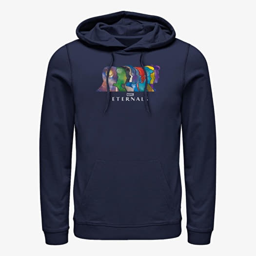 Sweatshirt Merch Marvel The Eternals - Silhouette Heads Unisex Hoodie Navy Blue
