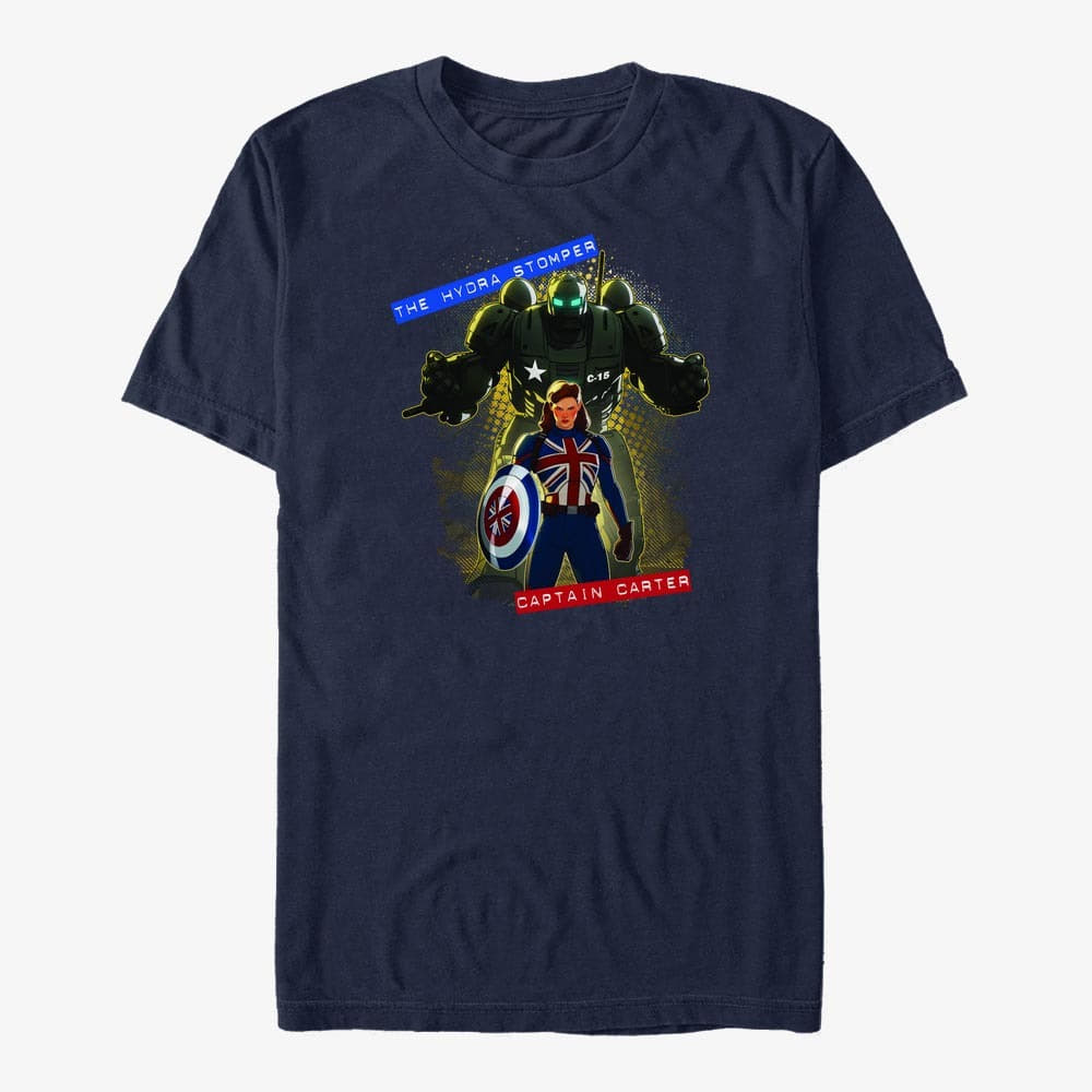 Trička Merch Marvel What If...? - The Hy dra Stomper Unisex T-Shirt Navy Blue