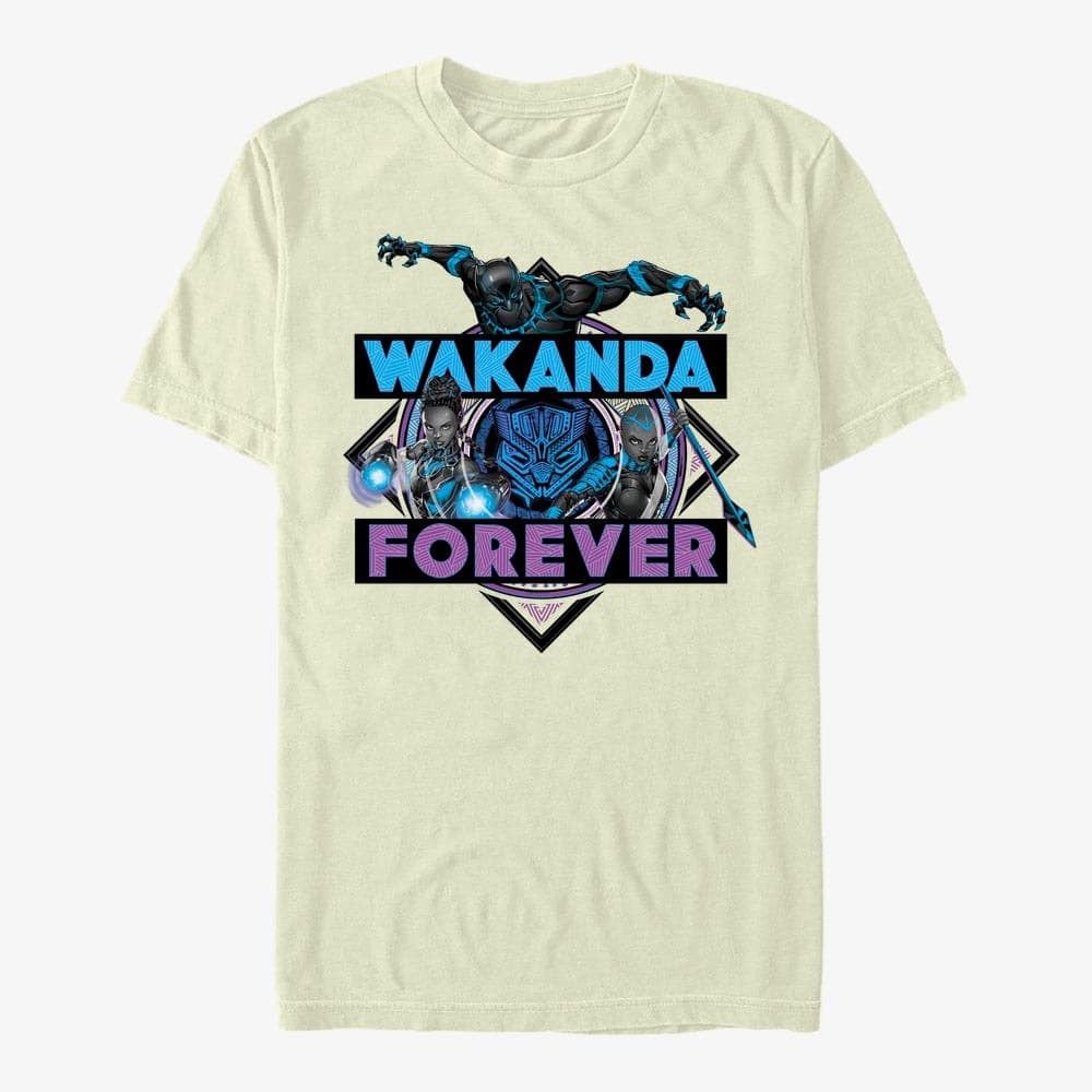 Trička Merch Marvel Avengers Classic - Wakanda Crosshatch Unisex T-Shirt Natural