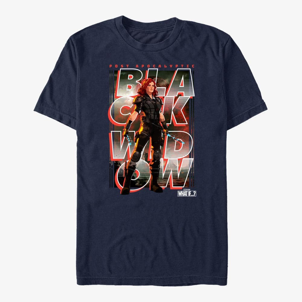 majice kratkih rukava Merch Marvel What If...? - Black Widow Apocalypse Unisex T-Shirt Navy Blue