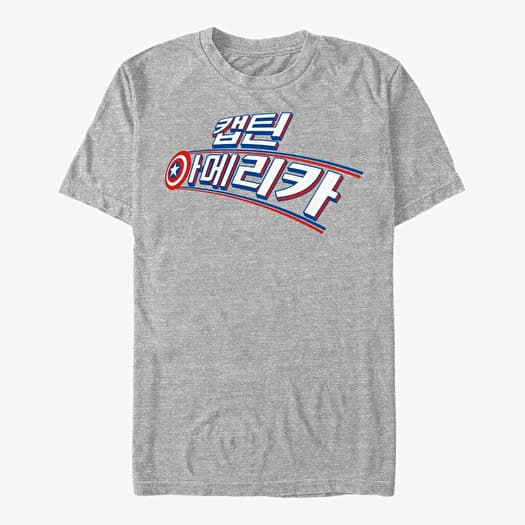 T-krekls Merch Marvel - Korean Cap Unisex T-Shirt Heather Grey