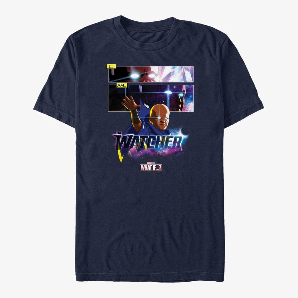 Koszulki Merch Marvel What If...? - I AM THE WATCHER PANELS Unisex T-Shirt Navy Blue