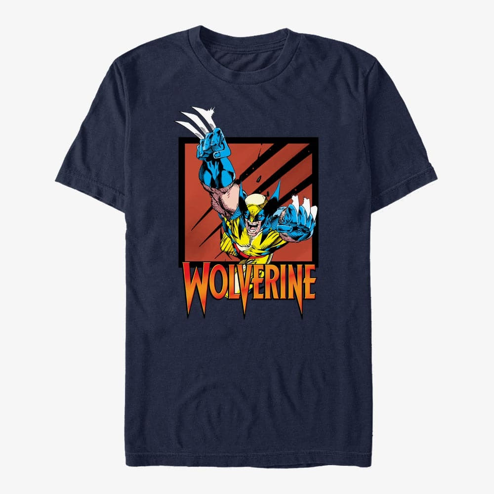 T-Shirts Merch Marvel X-Men - Leaping Warrior Unisex T-Shirt Navy Blue