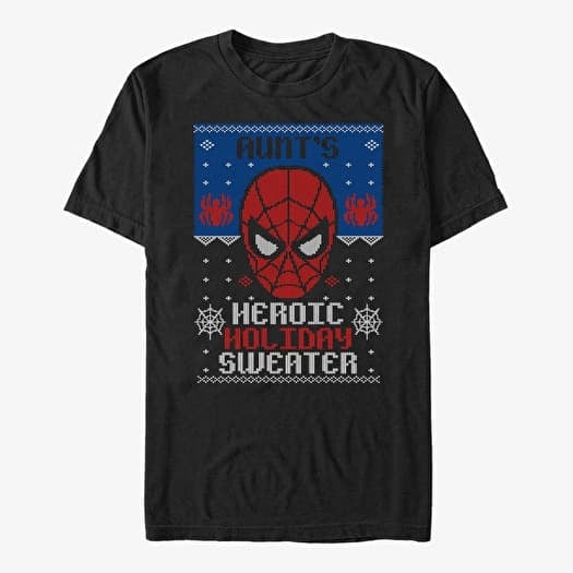 Тениска Merch Marvel Avengers Classic - Holiday Sweater Aunt Unisex T-Shirt Black