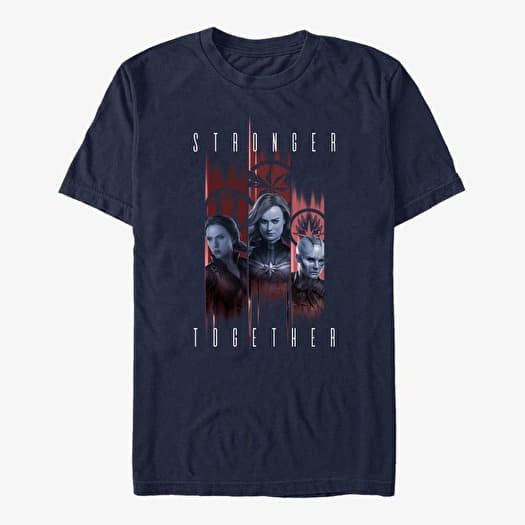 T-shirt Merch Marvel Avengers: Endgame - Stronger Trio Unisex T-Shirt Navy Blue
