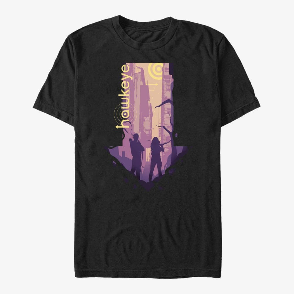 Футболки Merch Marvel Hawkeye - Colorful Hawkeye Unisex T-Shirt Black
