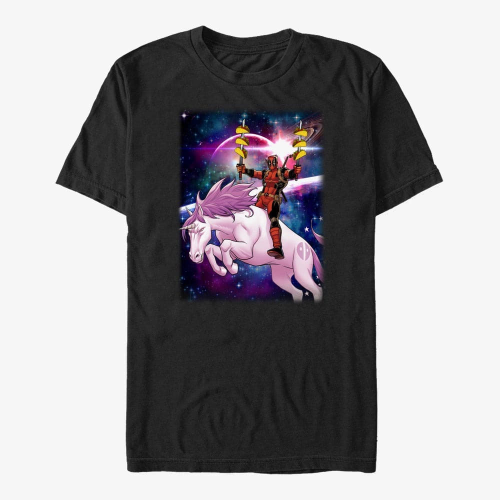 T-särgid Merch Marvel Deadpool - Taco Unicorn Unisex T-Shirt Black