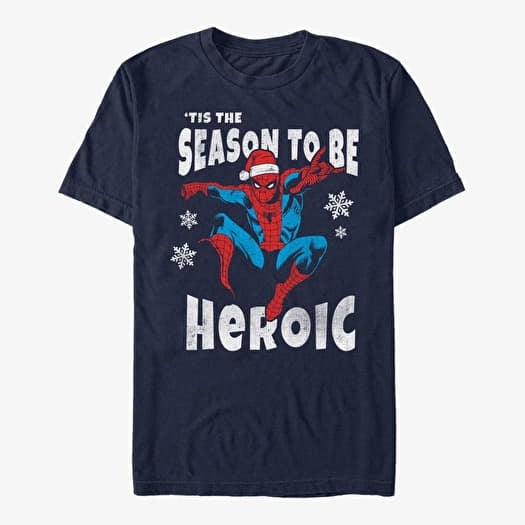 T-shirt Merch Marvel Spider-Man Classic - Tis The Season Unisex T-Shirt Navy Blue