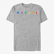 Merch Marvel - SIMPLE LOGO EMB Unisex T-Shirt Heather Grey